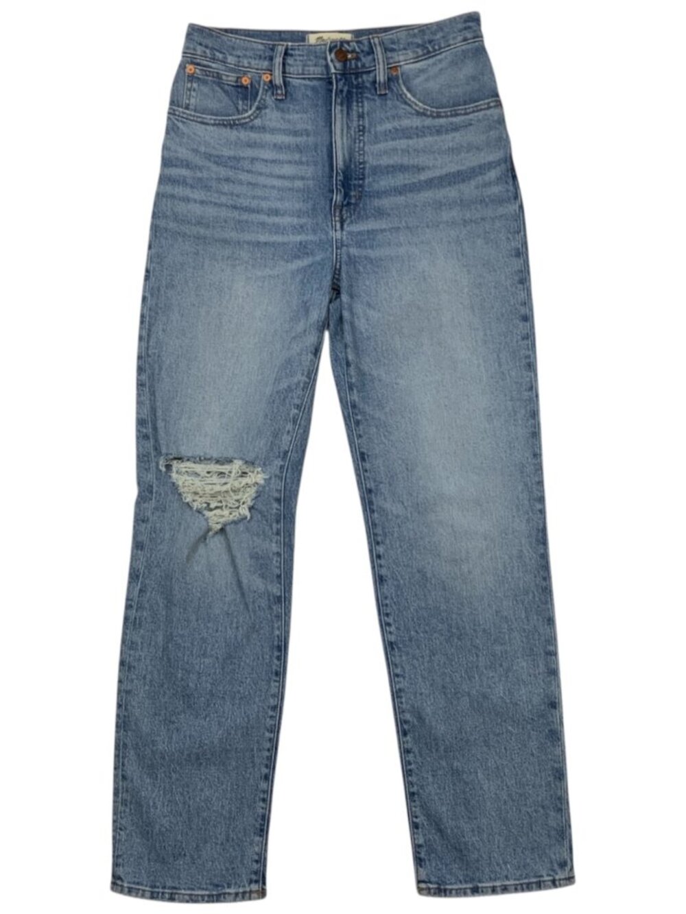 Madewell The Perfect Vintage Straight Jean 27 Reinhart Wash Distressed